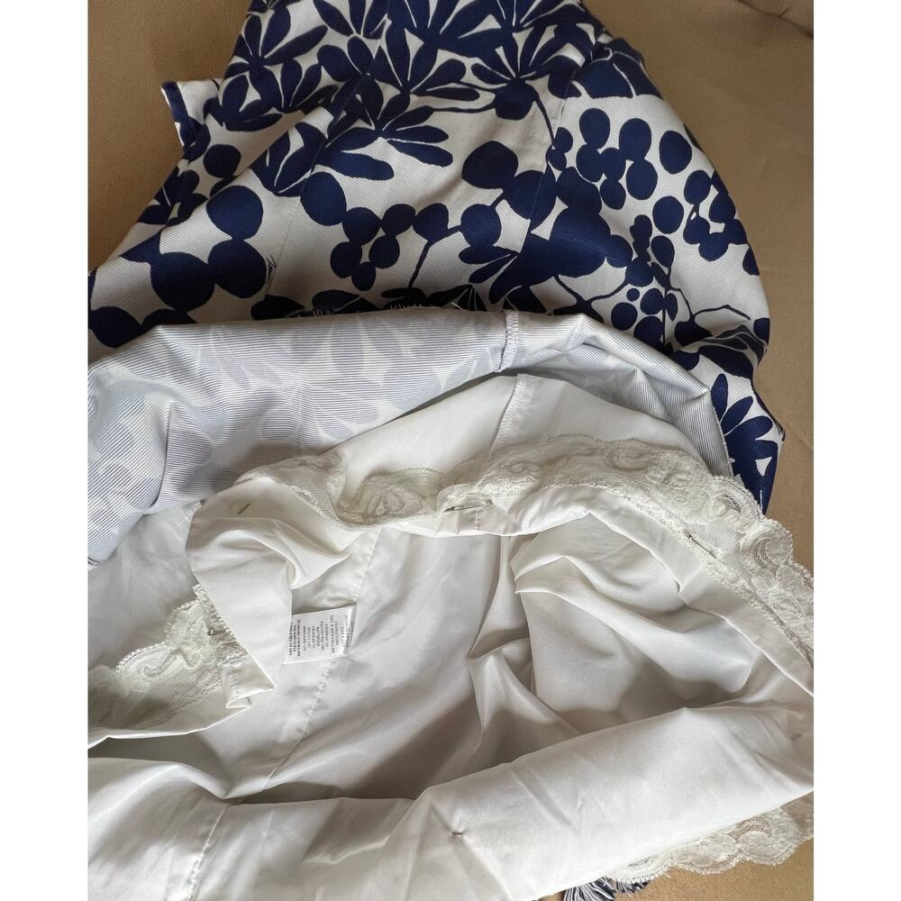 Trina Turk Encantader Blue White Sheath Dress 10 - Picture 13 of 13